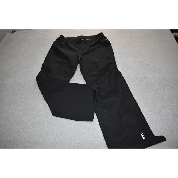 Cabelas Rain Pants Gore-Tex Mens Size Large Black Waterproof Zip Ankle Polyester - Picture 1 of 9